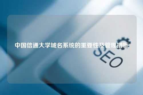 中国信通大学域名系统的重要性及管理措施